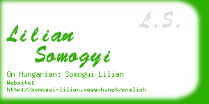 lilian somogyi business card